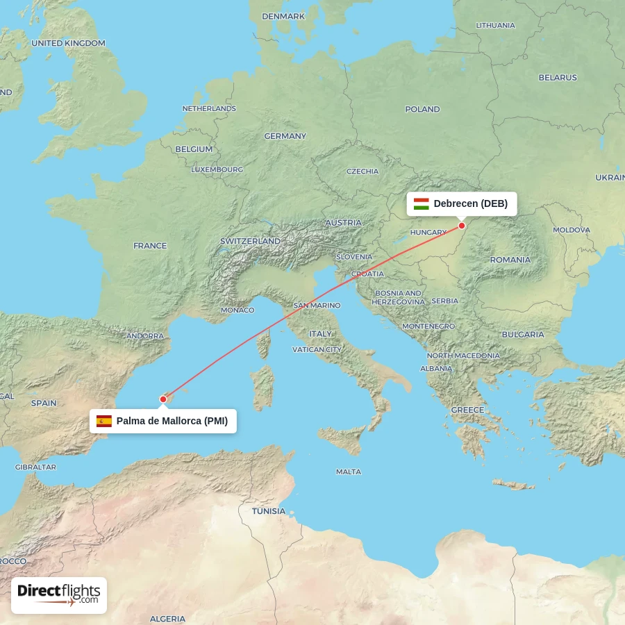 DEB - PMI route map