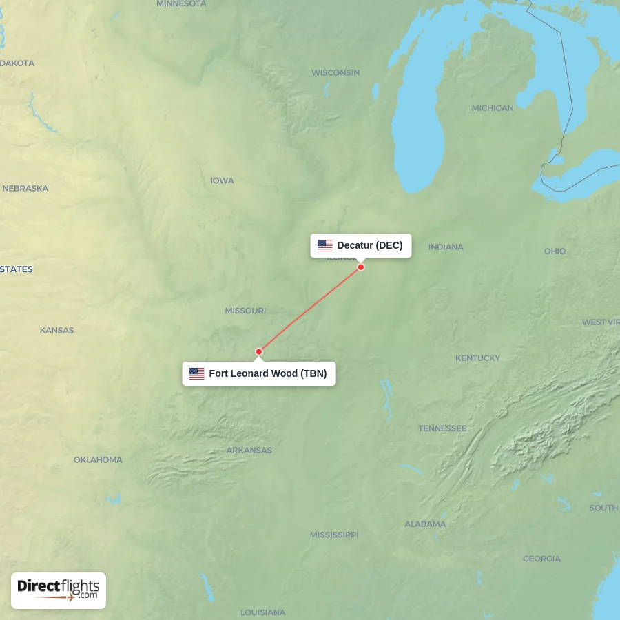 DEC - TBN route map