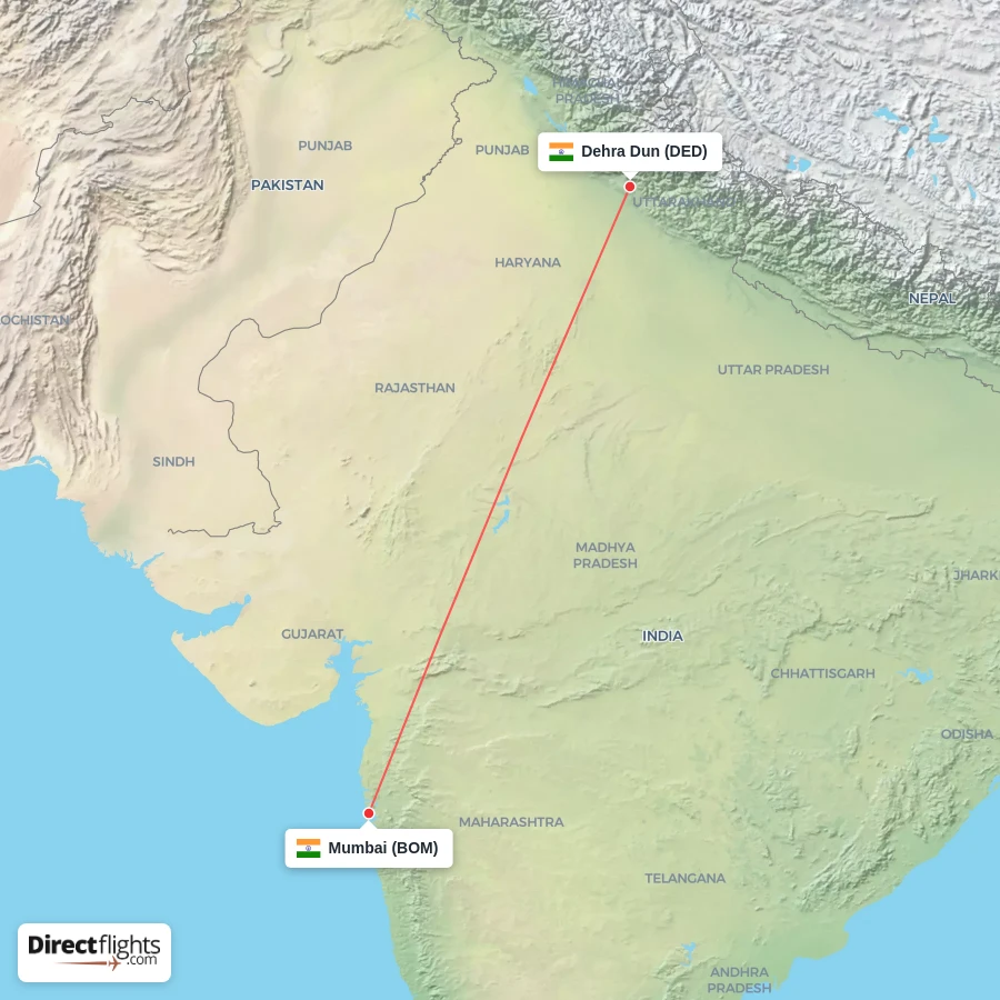 DED - BOM route map