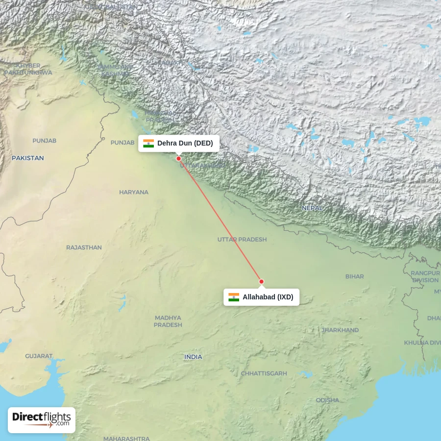 DED - IXD route map