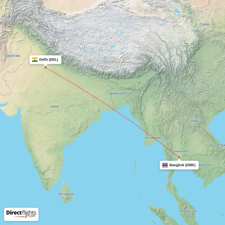 DEL - DMK route map