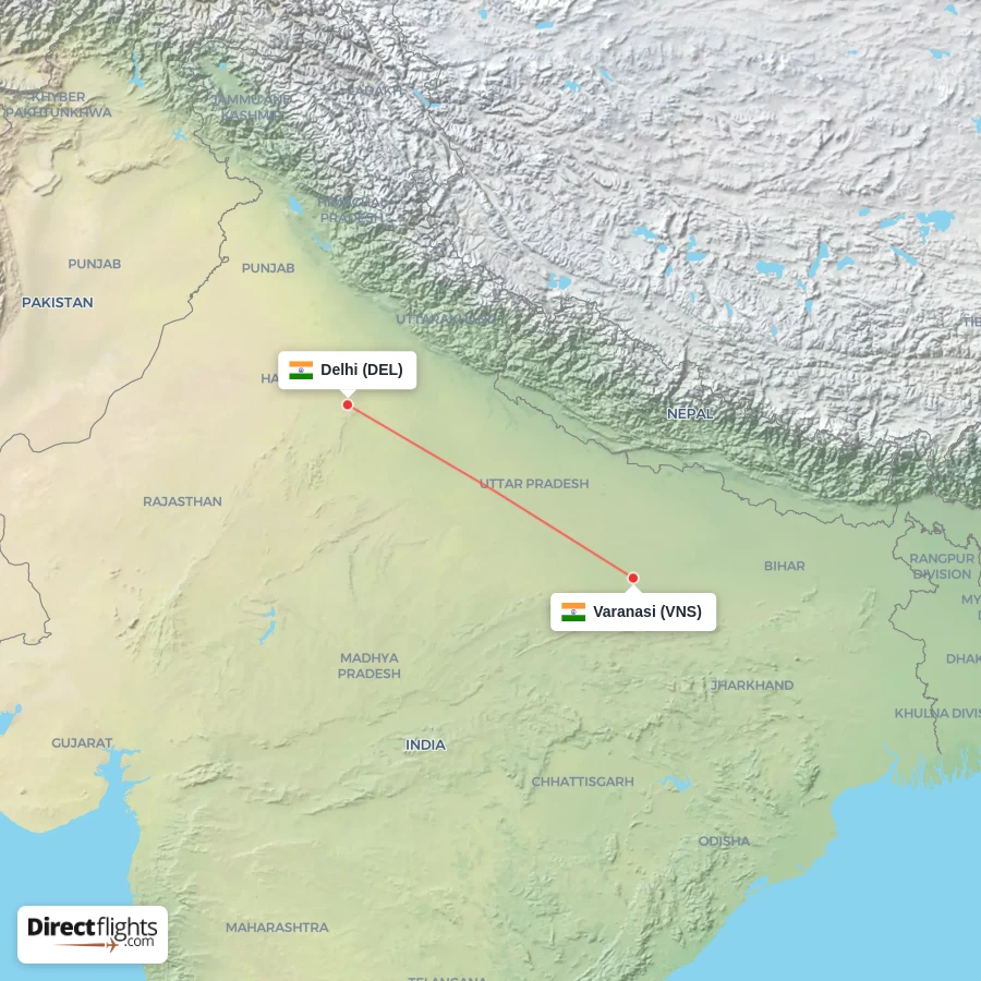 DEL - VNS route map