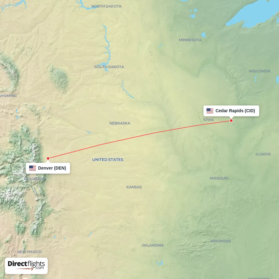 DEN - CID route map