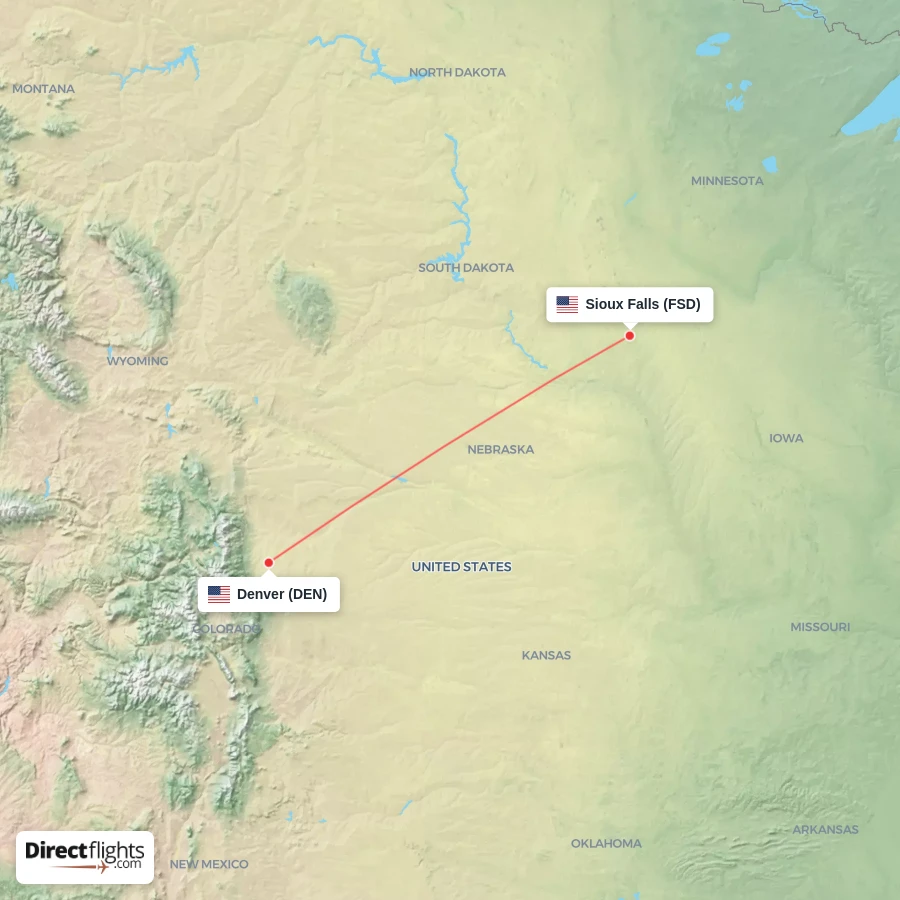 DEN - FSD route map
