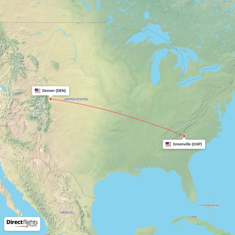 DEN - GSP route map