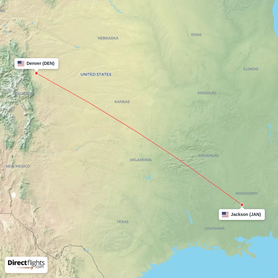 DEN - JAN route map