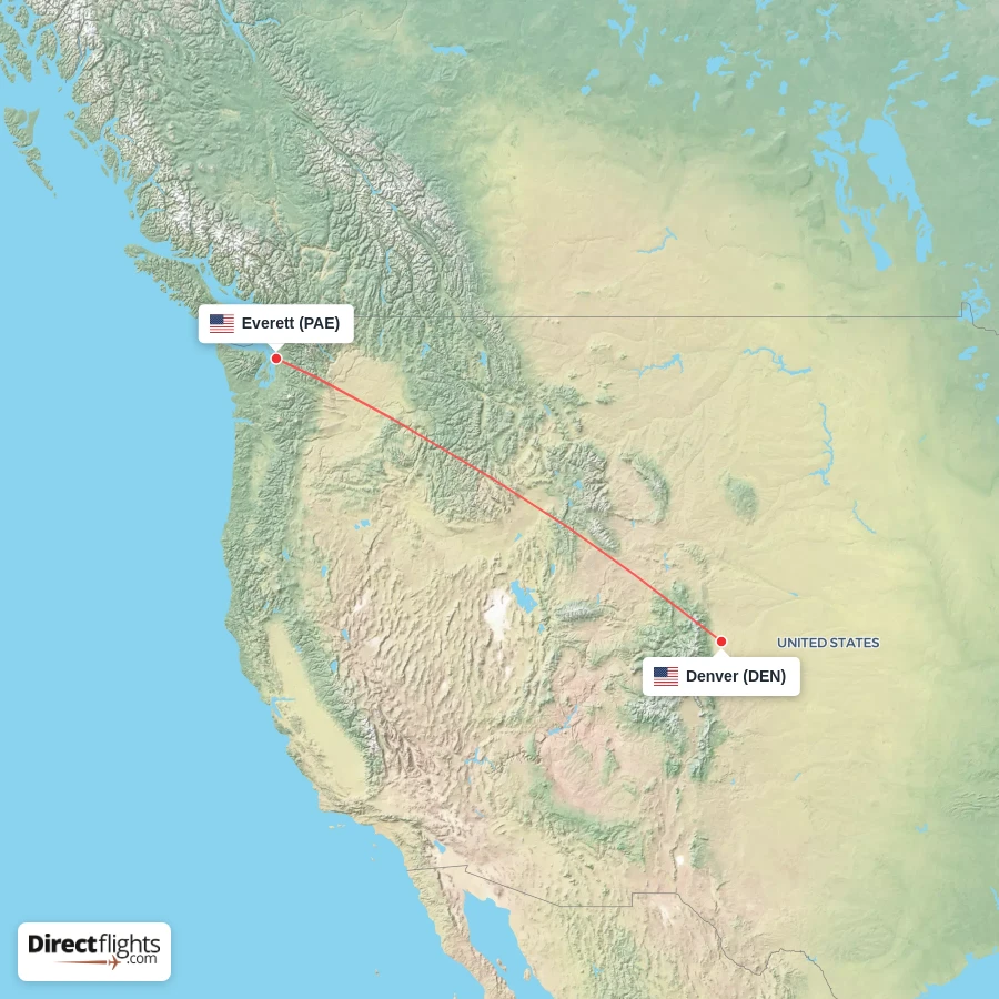 DEN - PAE route map