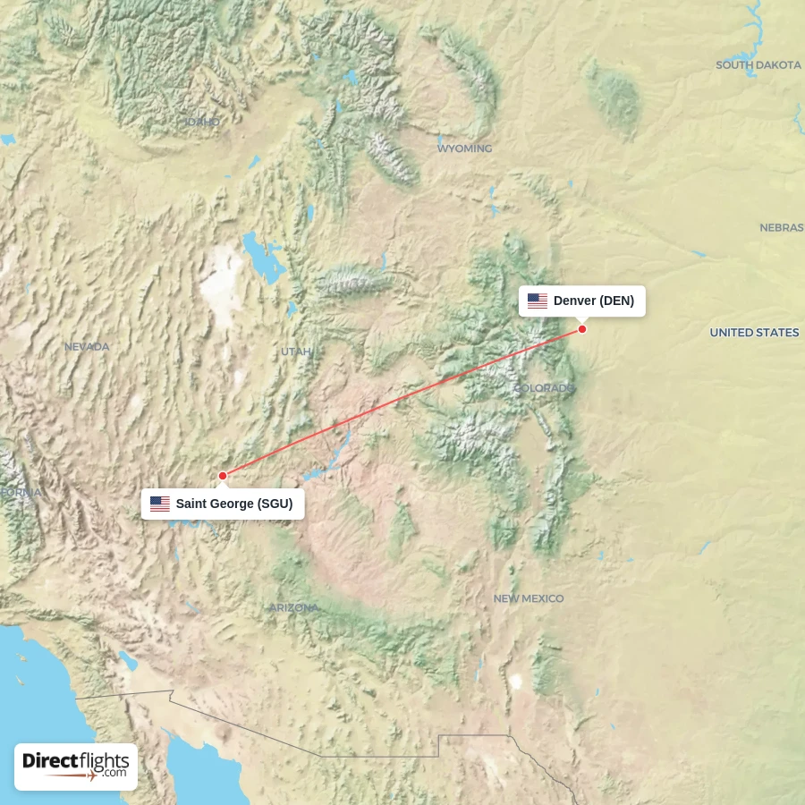 DEN - SGU route map