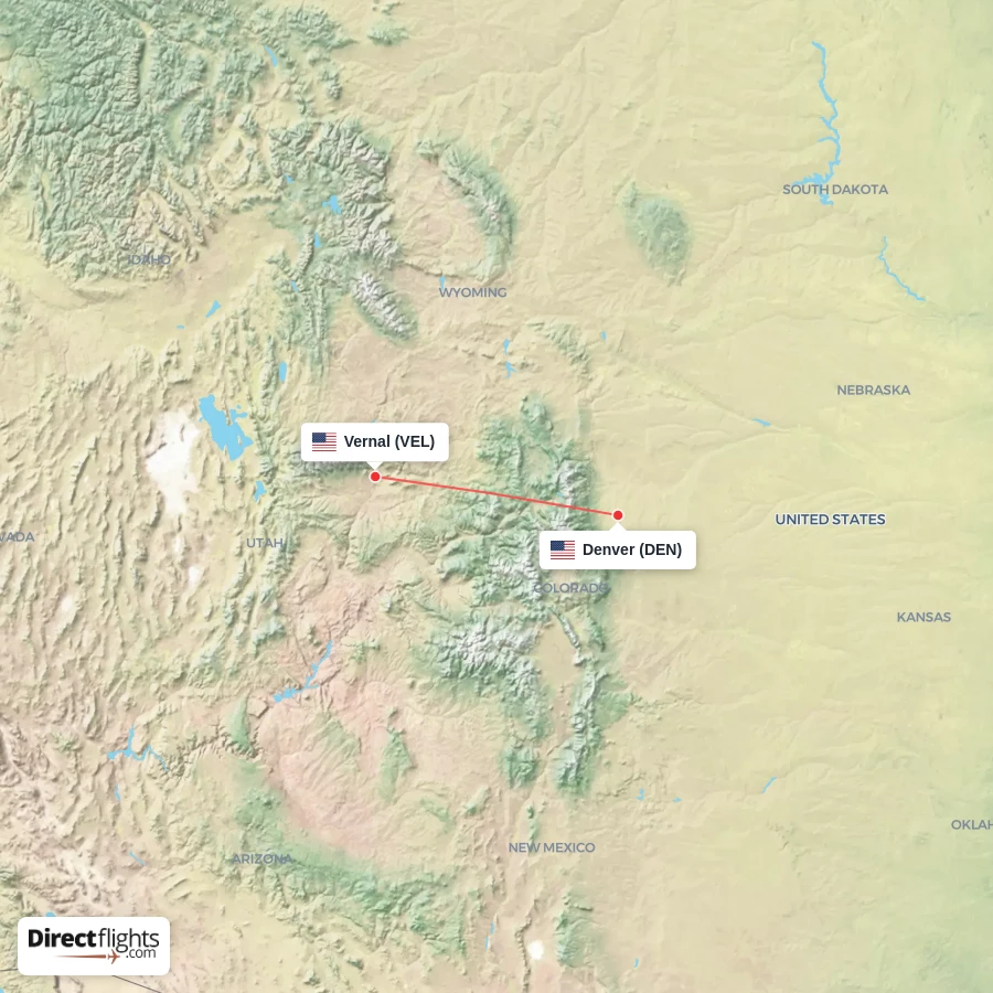 DEN - VEL route map