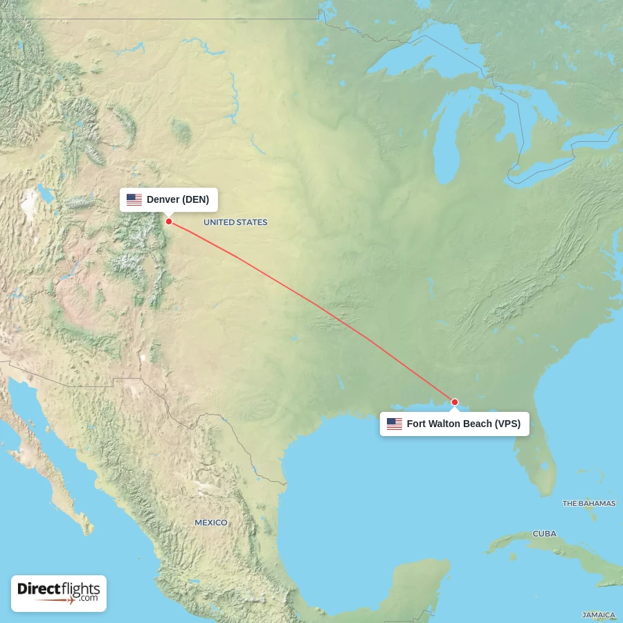 DEN - VPS route map