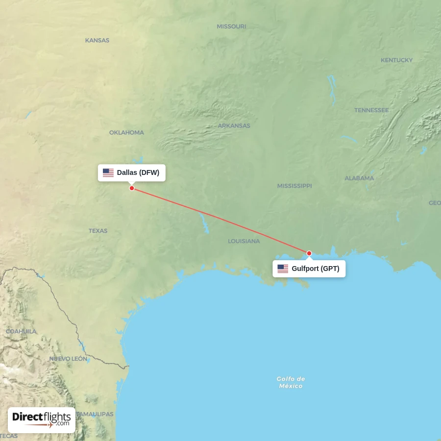 DFW - GPT route map
