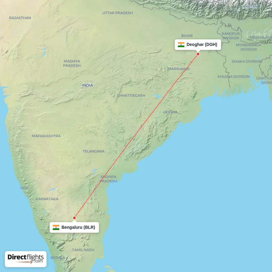 DGH - BLR route map