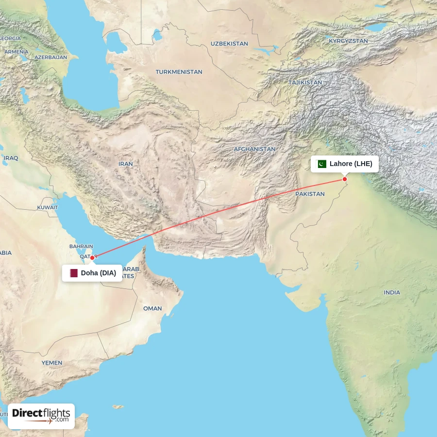 DIA - LHE route map