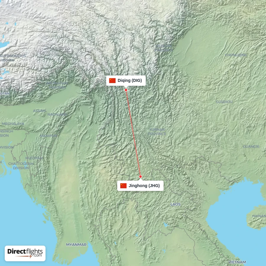 DIG - JHG route map