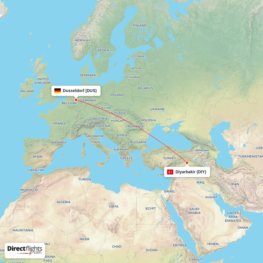 DIY - DUS route map