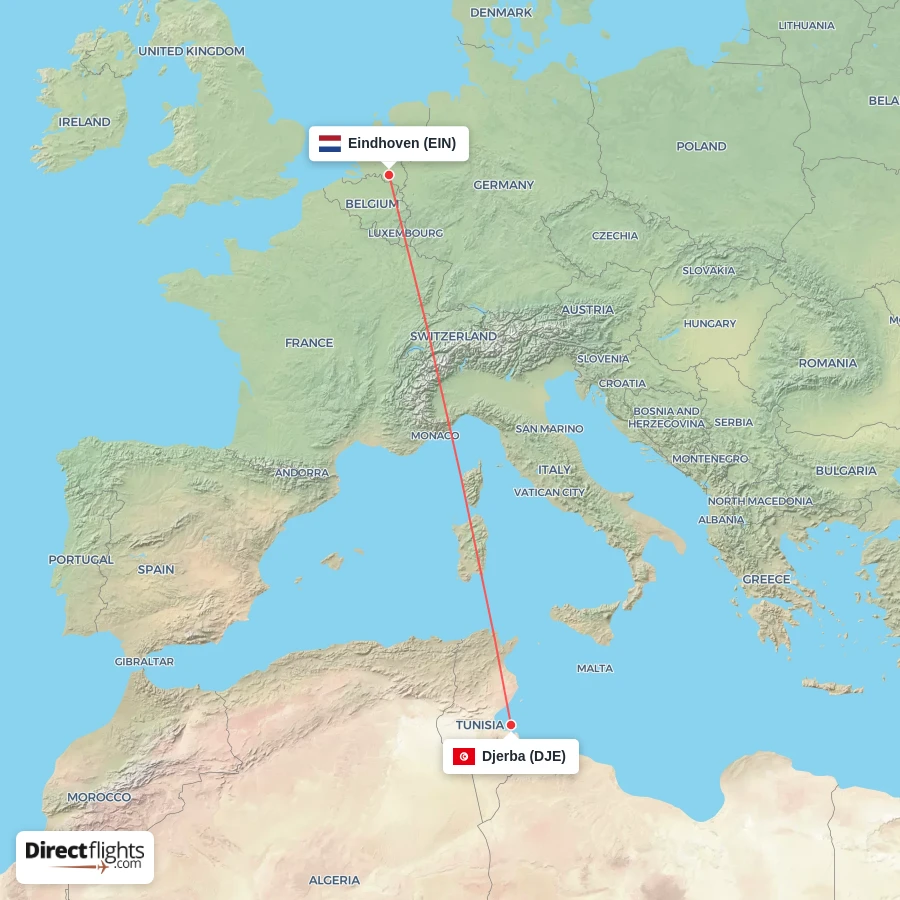 DJE - EIN route map