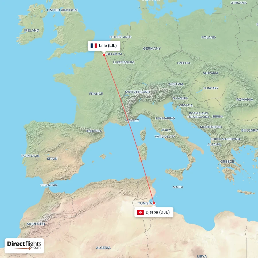 DJE - LIL route map