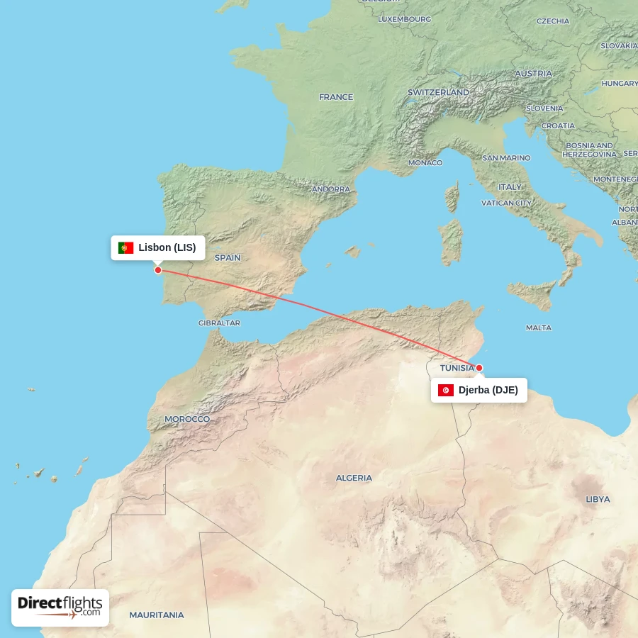 DJE - LIS route map