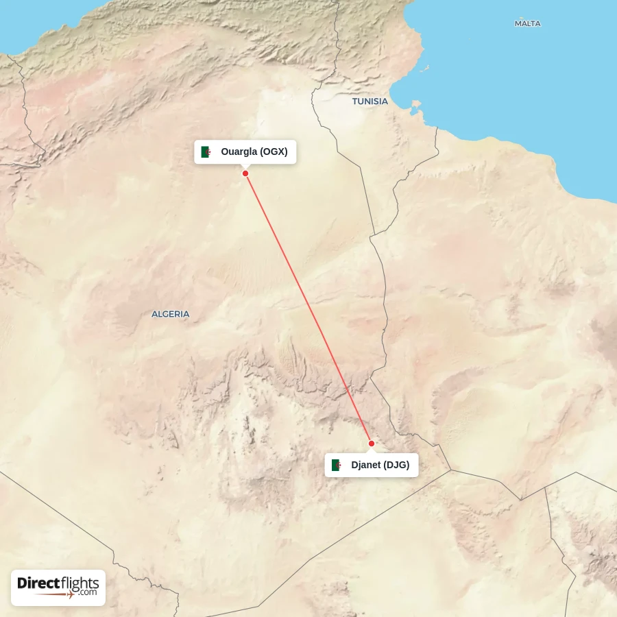DJG - OGX route map
