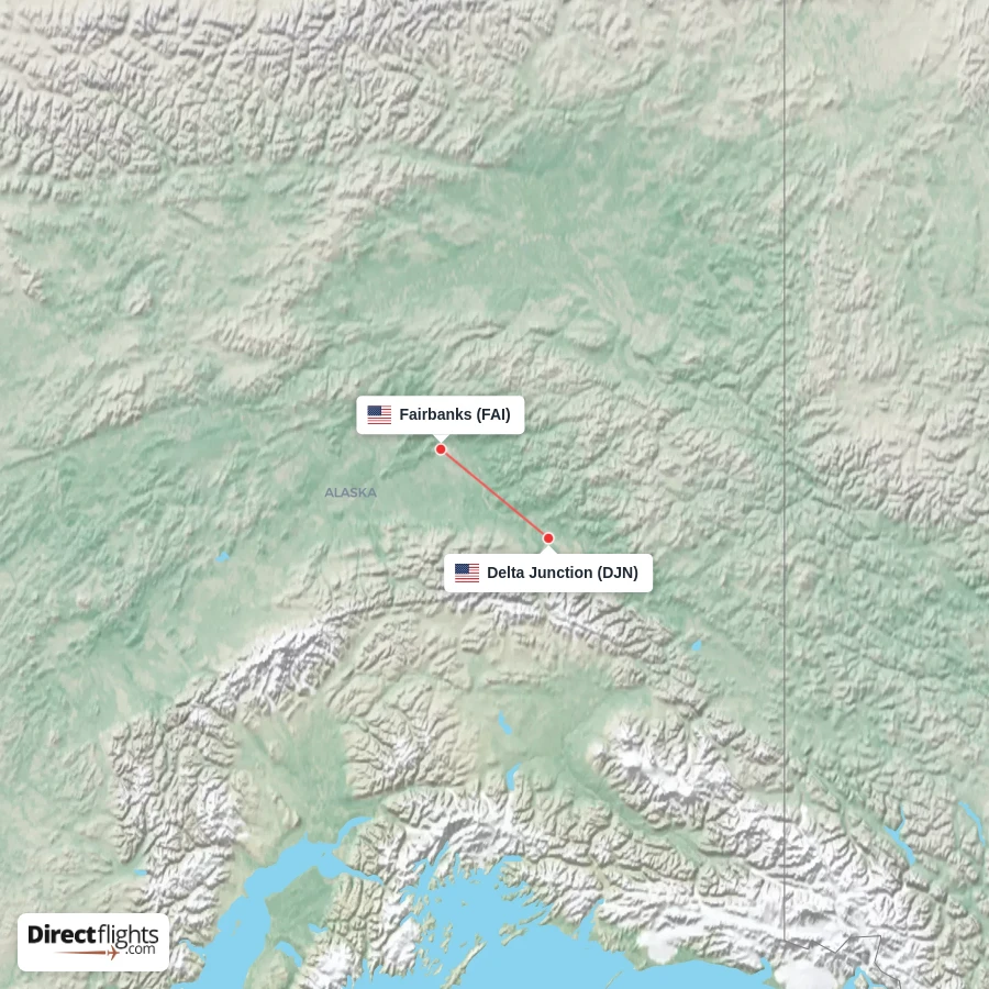 DJN - FAI route map