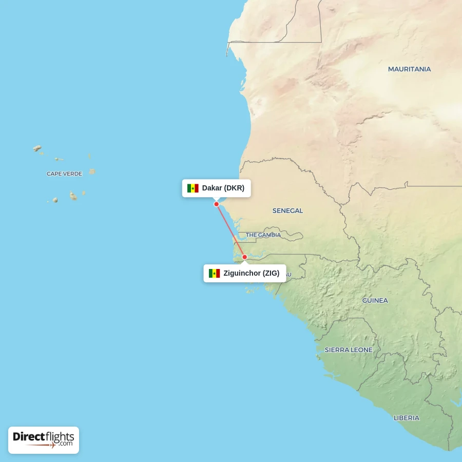 DKR - ZIG route map
