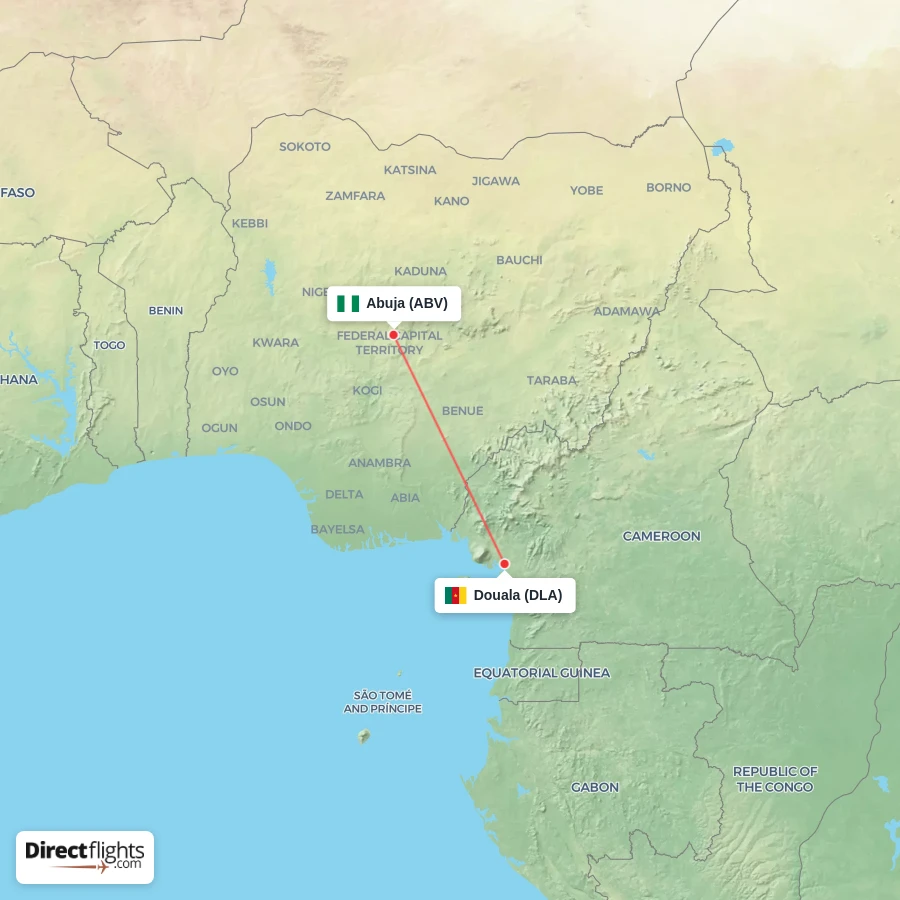 DLA - ABV route map