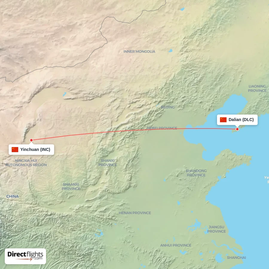 DLC - INC route map