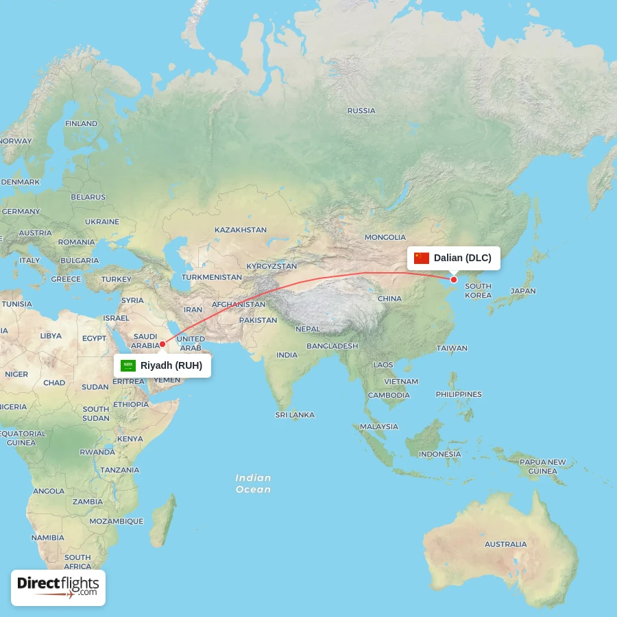 DLC - RUH route map