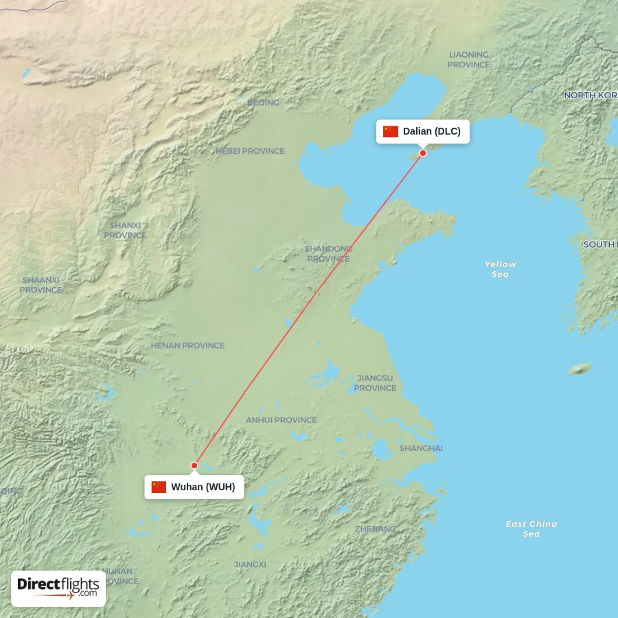 DLC - WUH route map