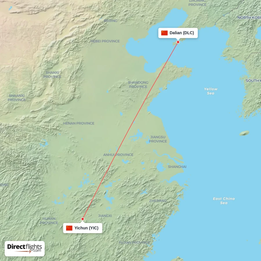 DLC - YIC route map
