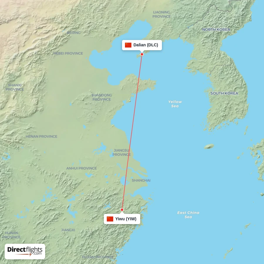 DLC - YIW route map