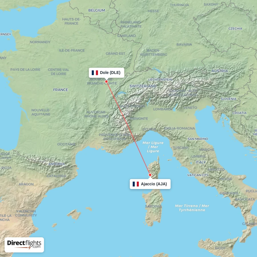 DLE - AJA route map