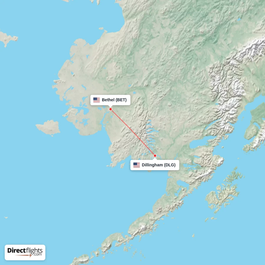 DLG - BET route map