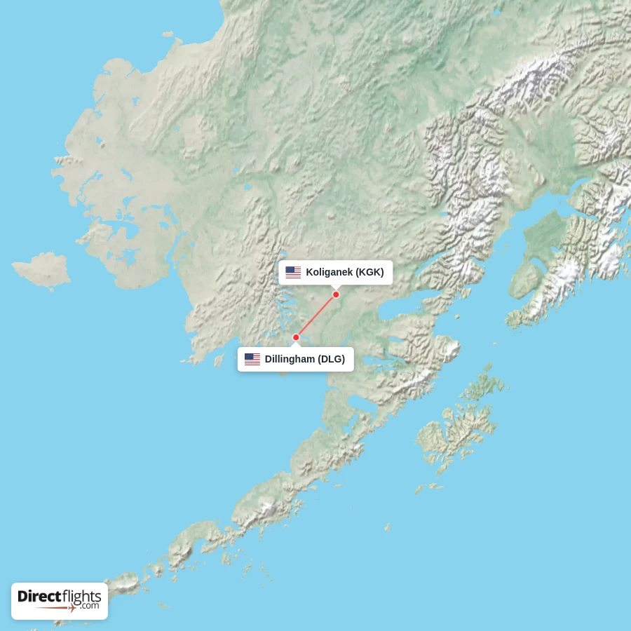 DLG - KGK route map