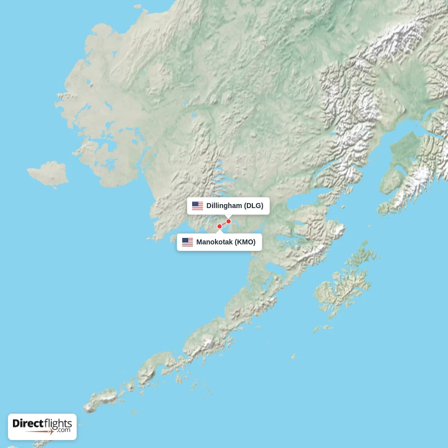 DLG - KMO route map