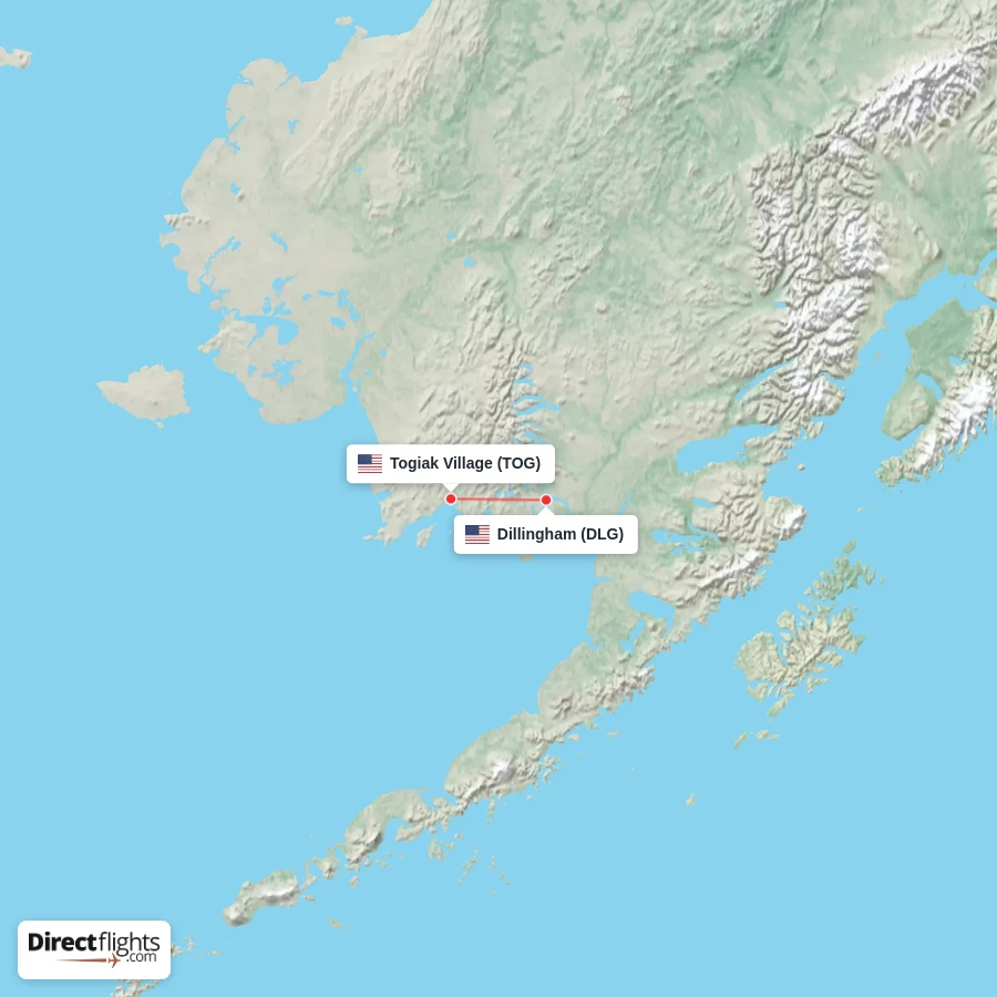 DLG - TOG route map