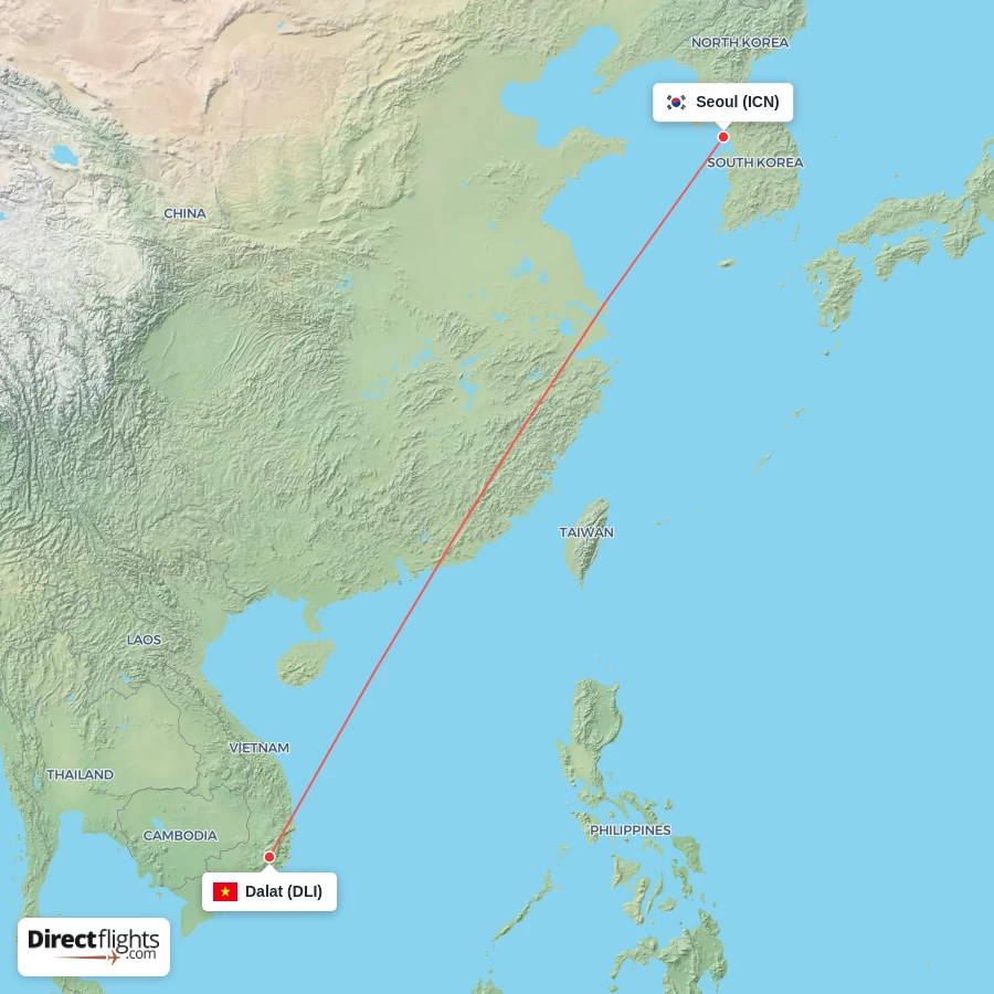 DLI - ICN route map