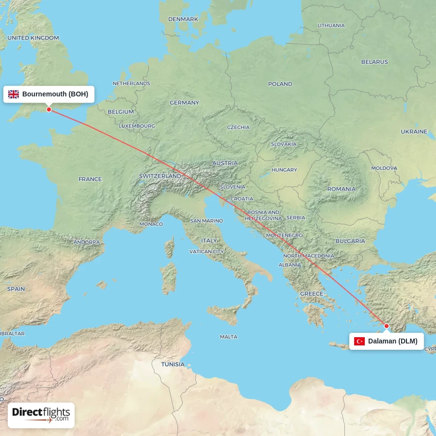 DLM - BOH route map