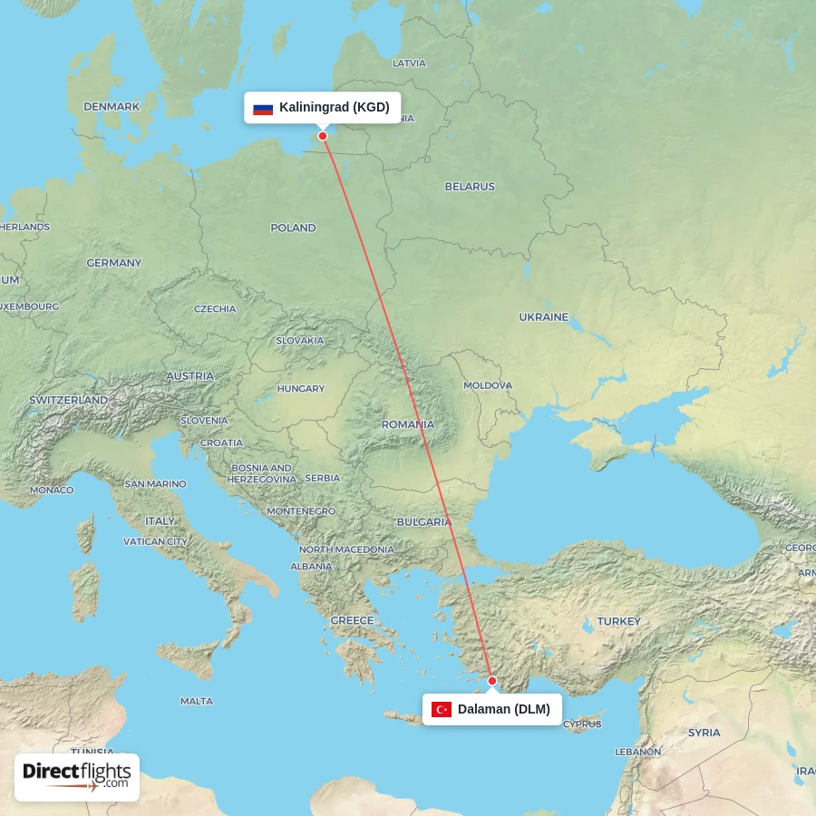 DLM - KGD route map