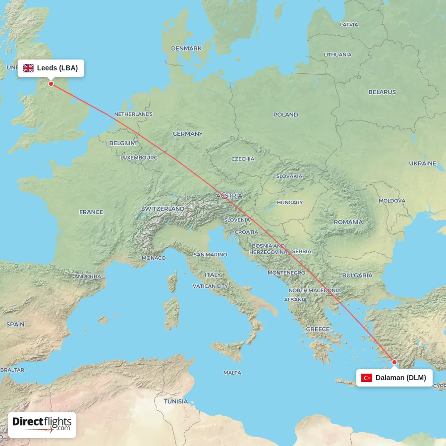 DLM - LBA route map