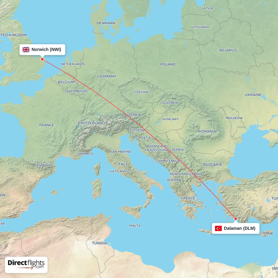 DLM - NWI route map