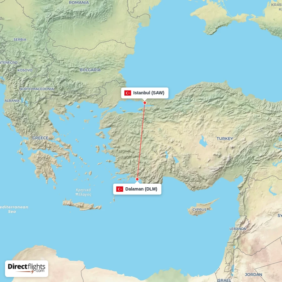 DLM - SAW route map