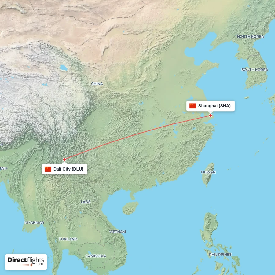 DLU - SHA route map