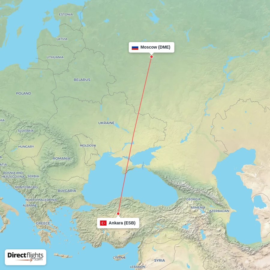 DME - ESB route map