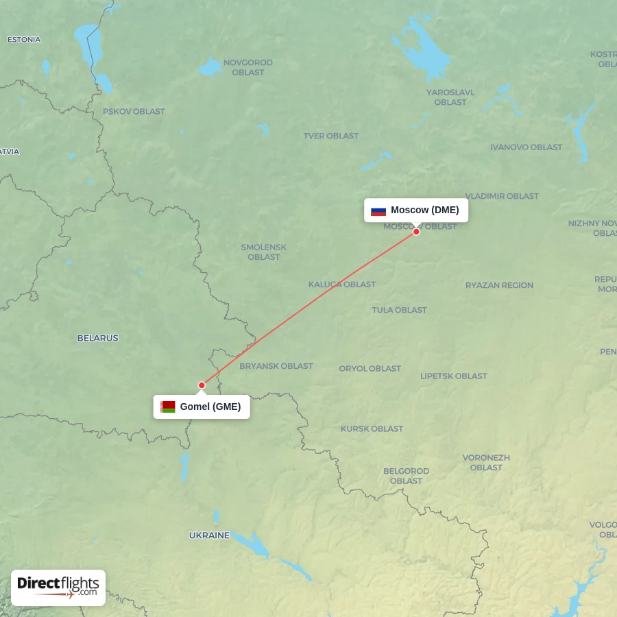 DME - GME route map