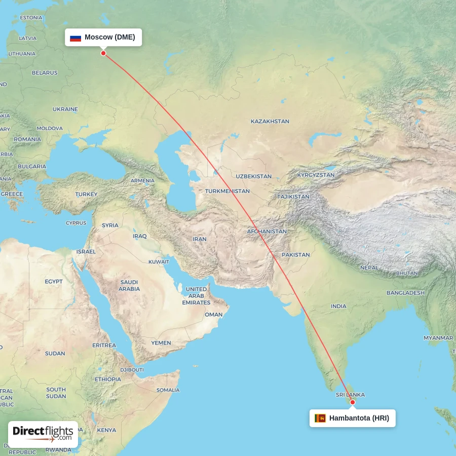 DME - HRI route map