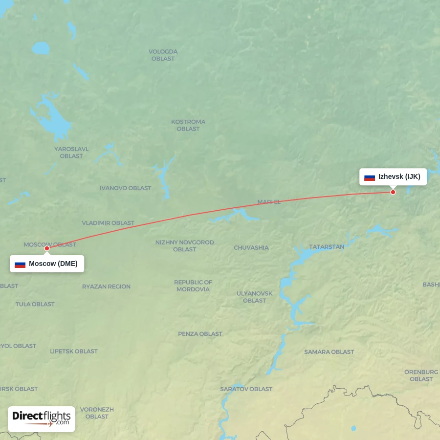 DME - IJK route map