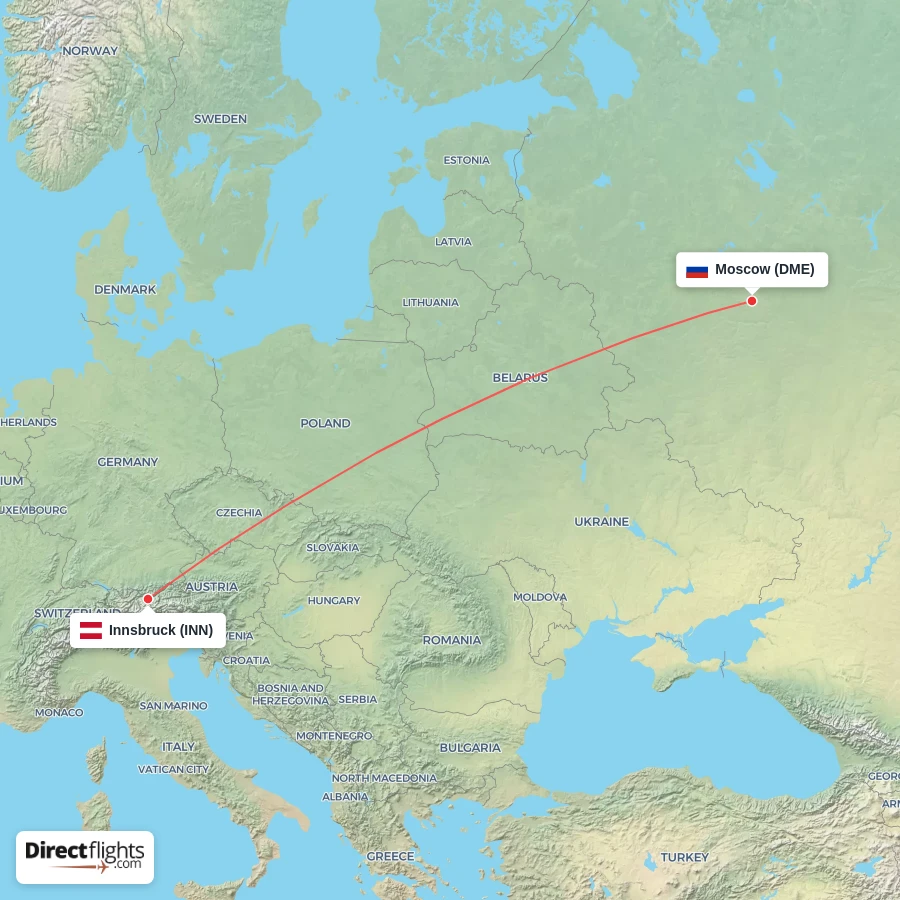 DME - INN route map