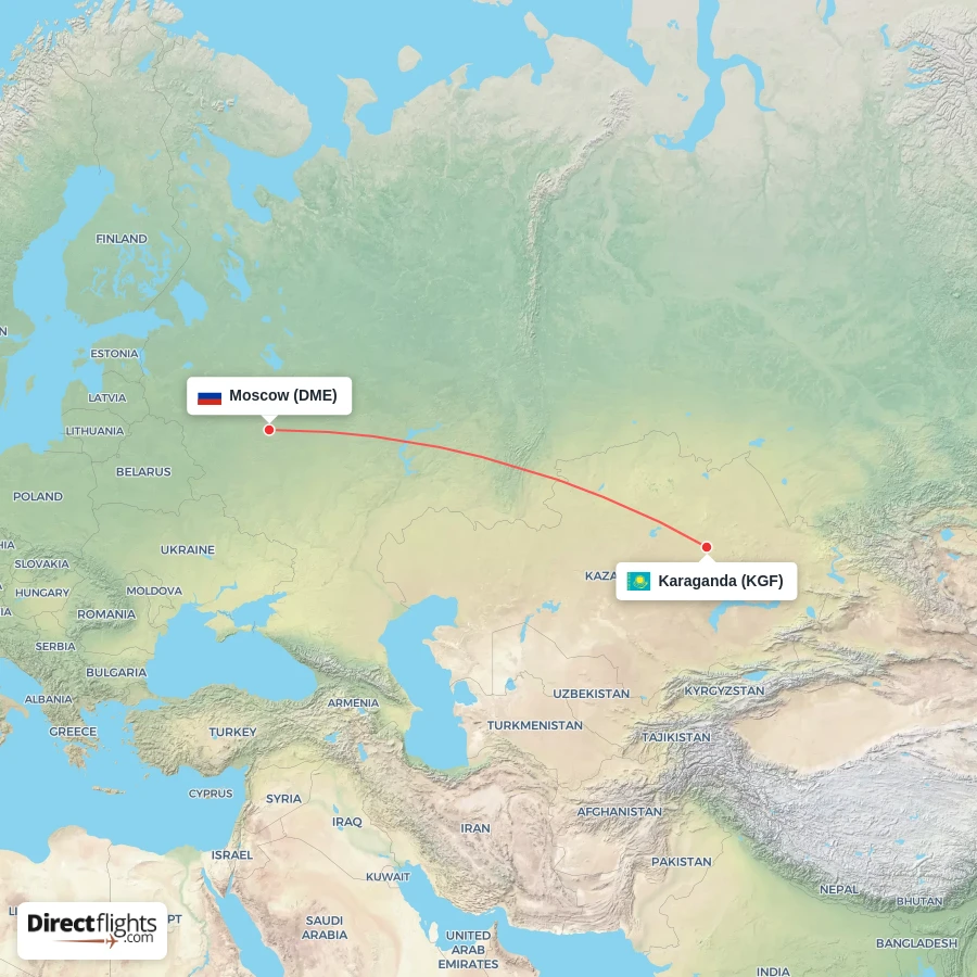 DME - KGF route map