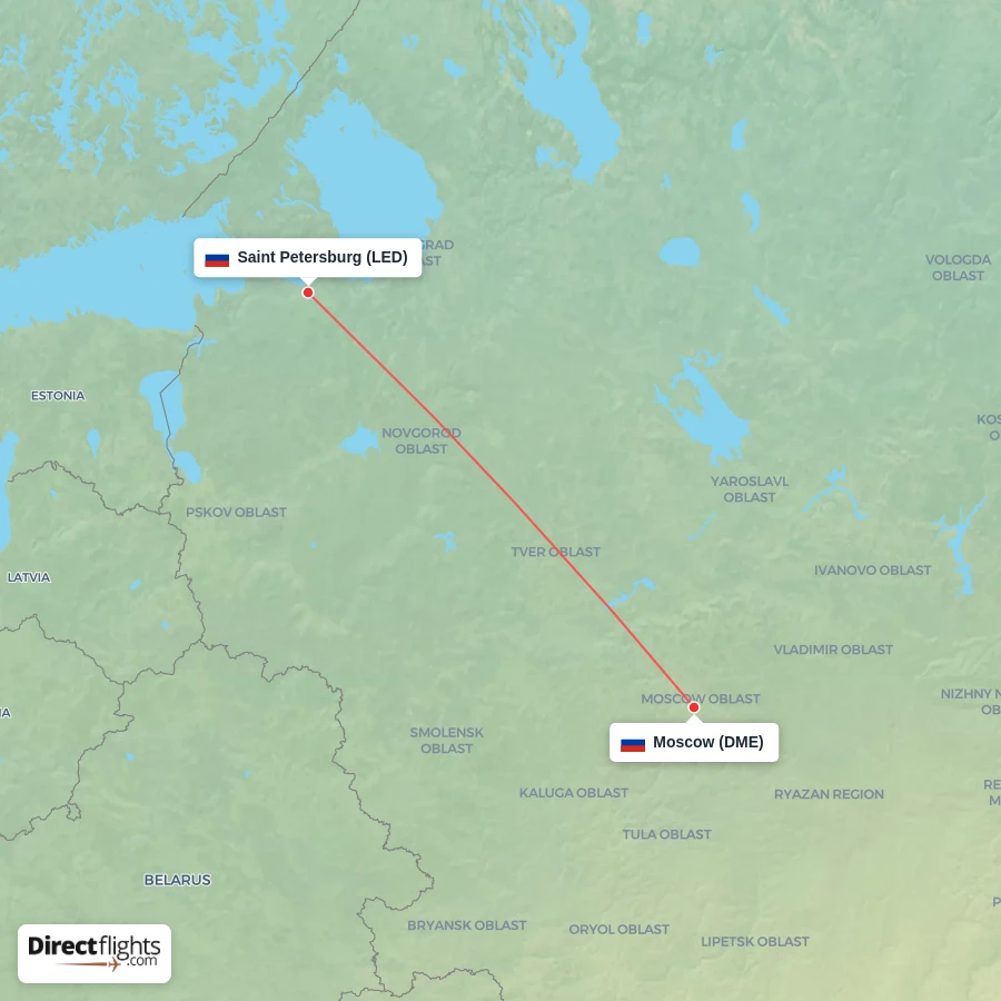 DME - LED route map